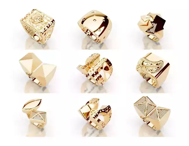 Turkey Style Gold Ring 3DM STL Files 3D print model