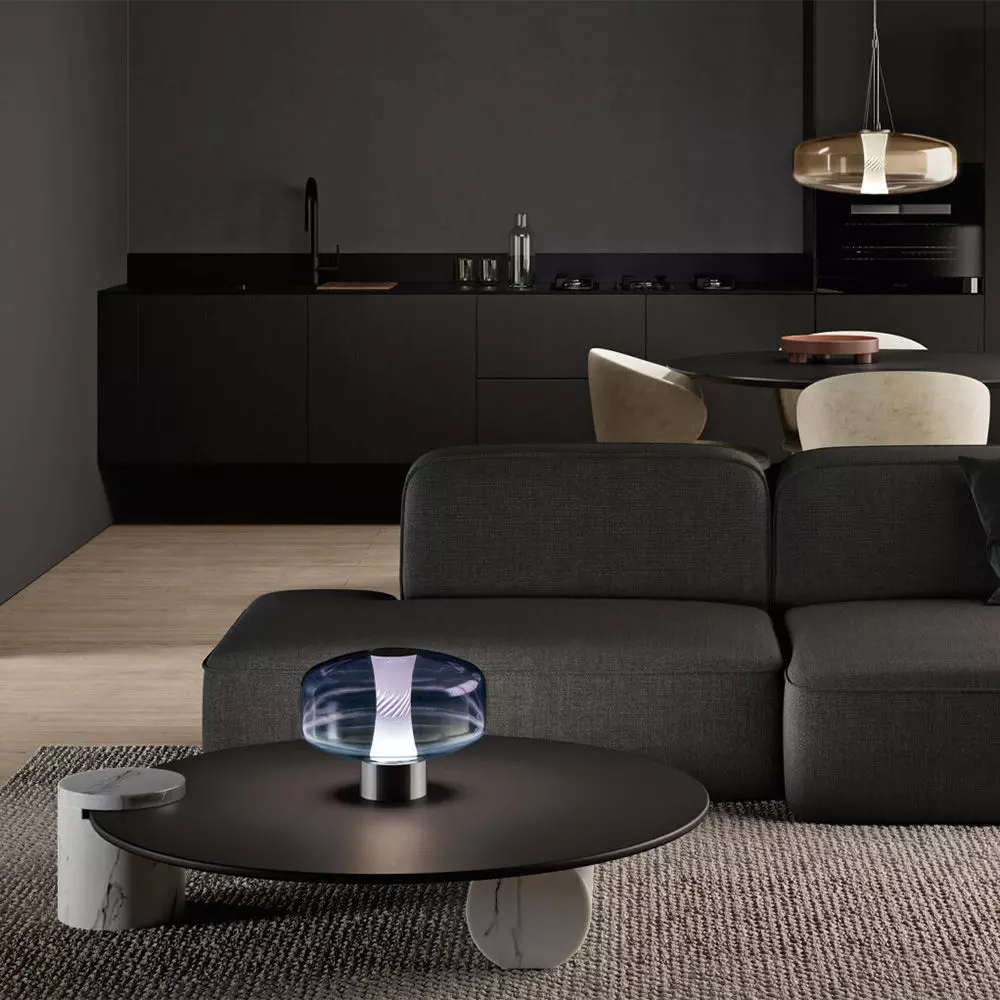 Glass Table Lamp Low-poly 3D model_0