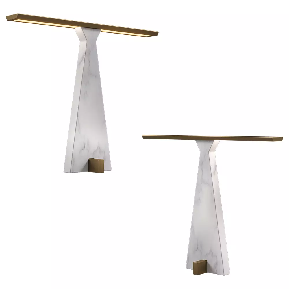 Marble Brass Modern Table Lamp Low-poly 3D model