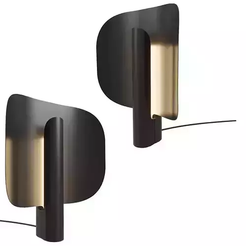 Modern Black Sculptural Table Lamp