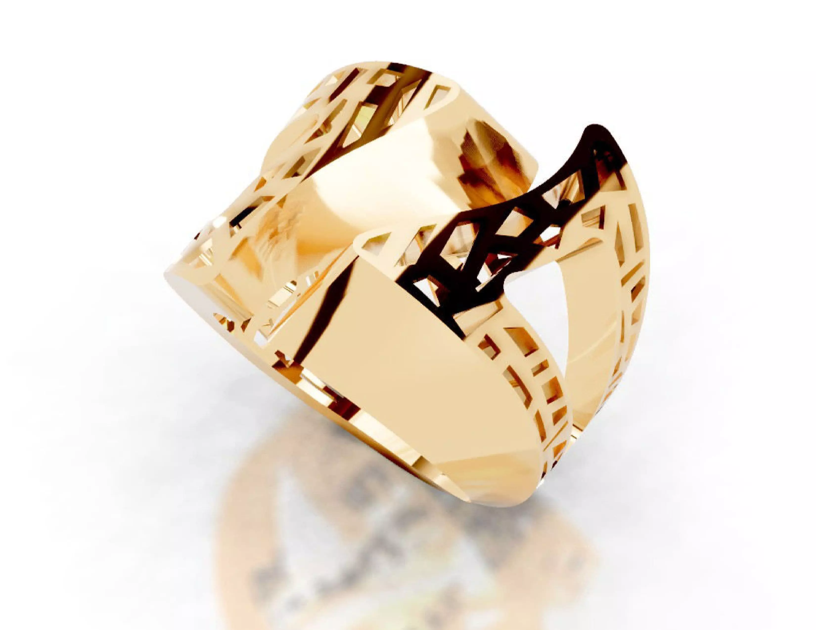 Turkey Style Gold Ring 3DM STL Files 3D print model 3D print model_7