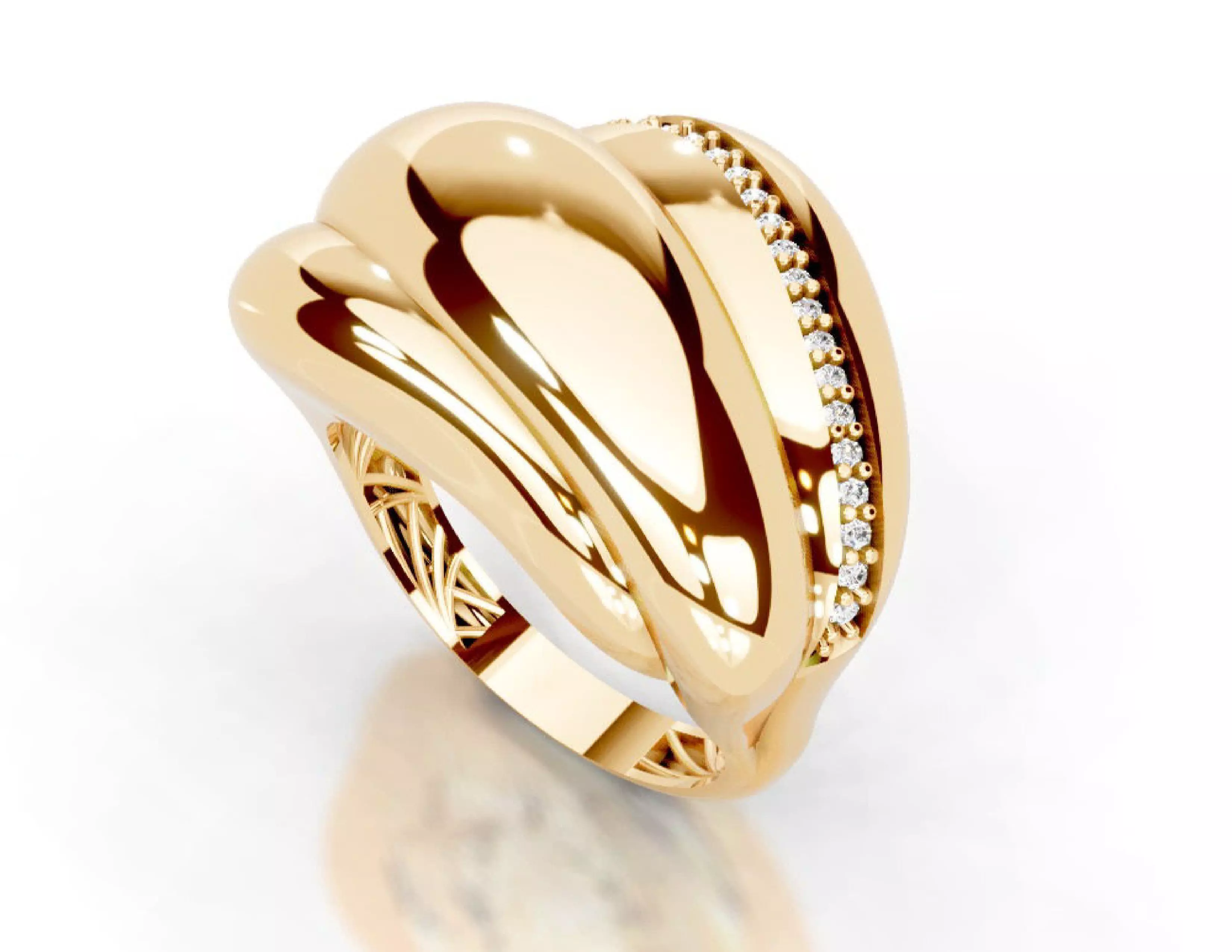 Turkey Style Gold Ring 3DM STL Files 3D print model 3D print model_11