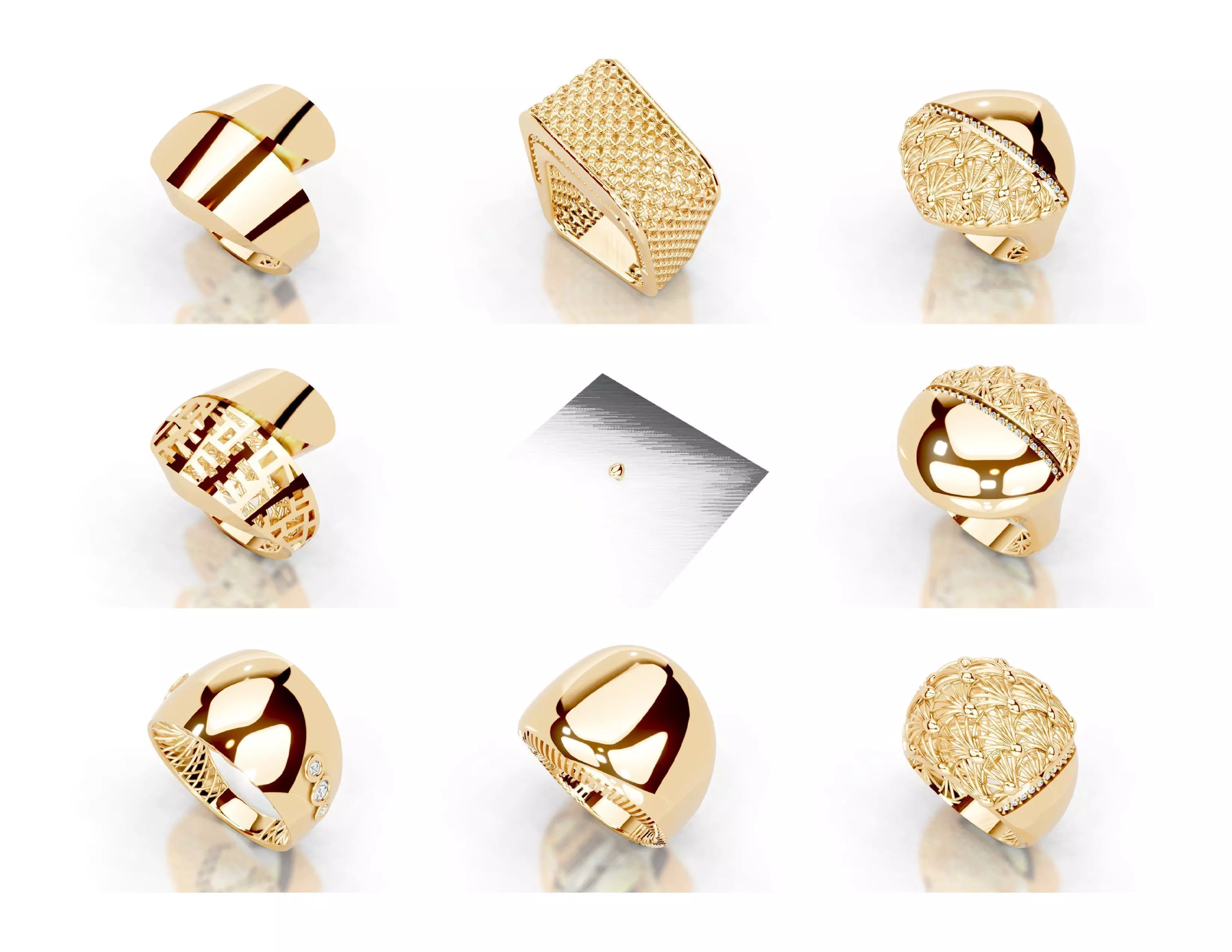 Turkey Style Gold Ring 3DM STL Files 3D print model 3D print model_1
