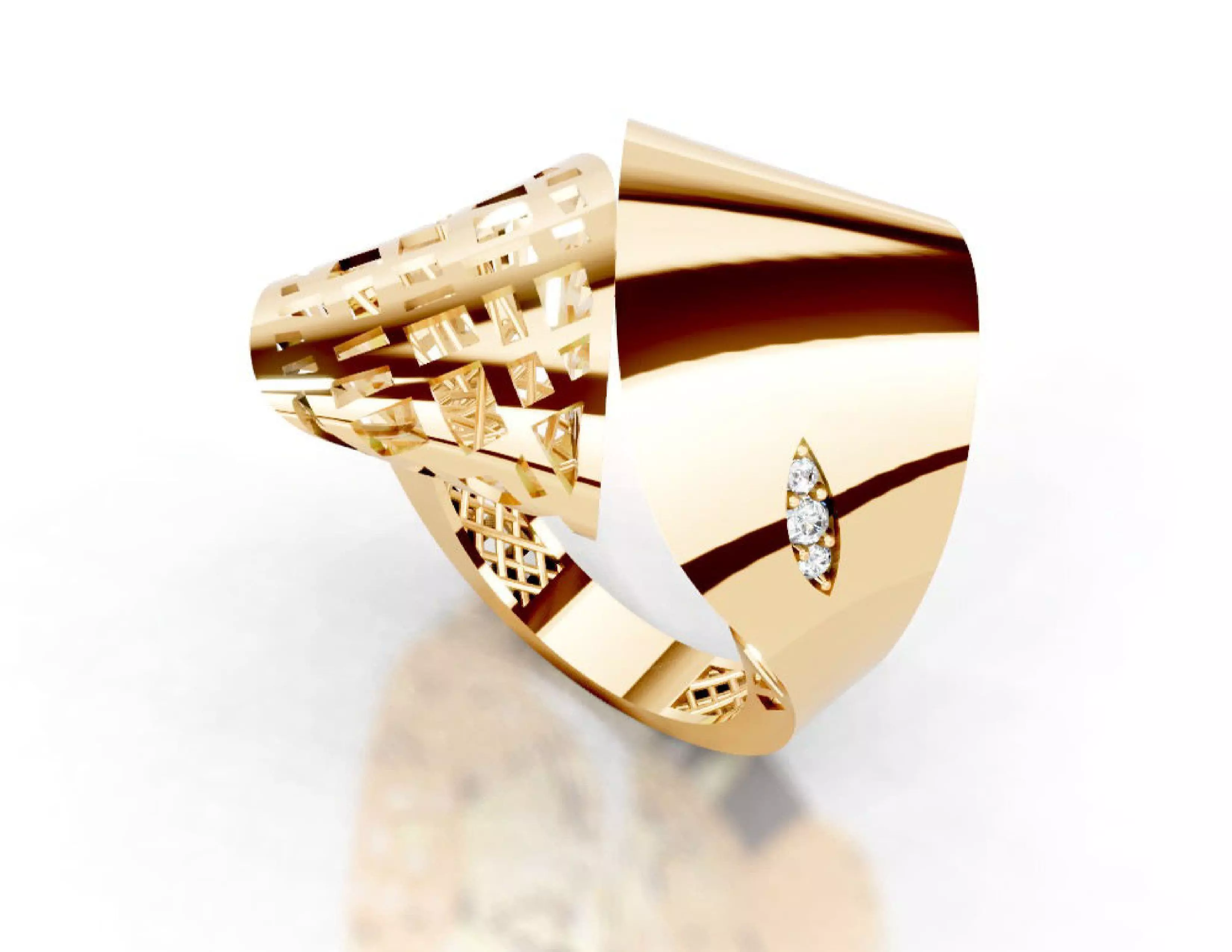 Turkey Style Gold Ring 3DM STL Files 3D print model 3D print model_33