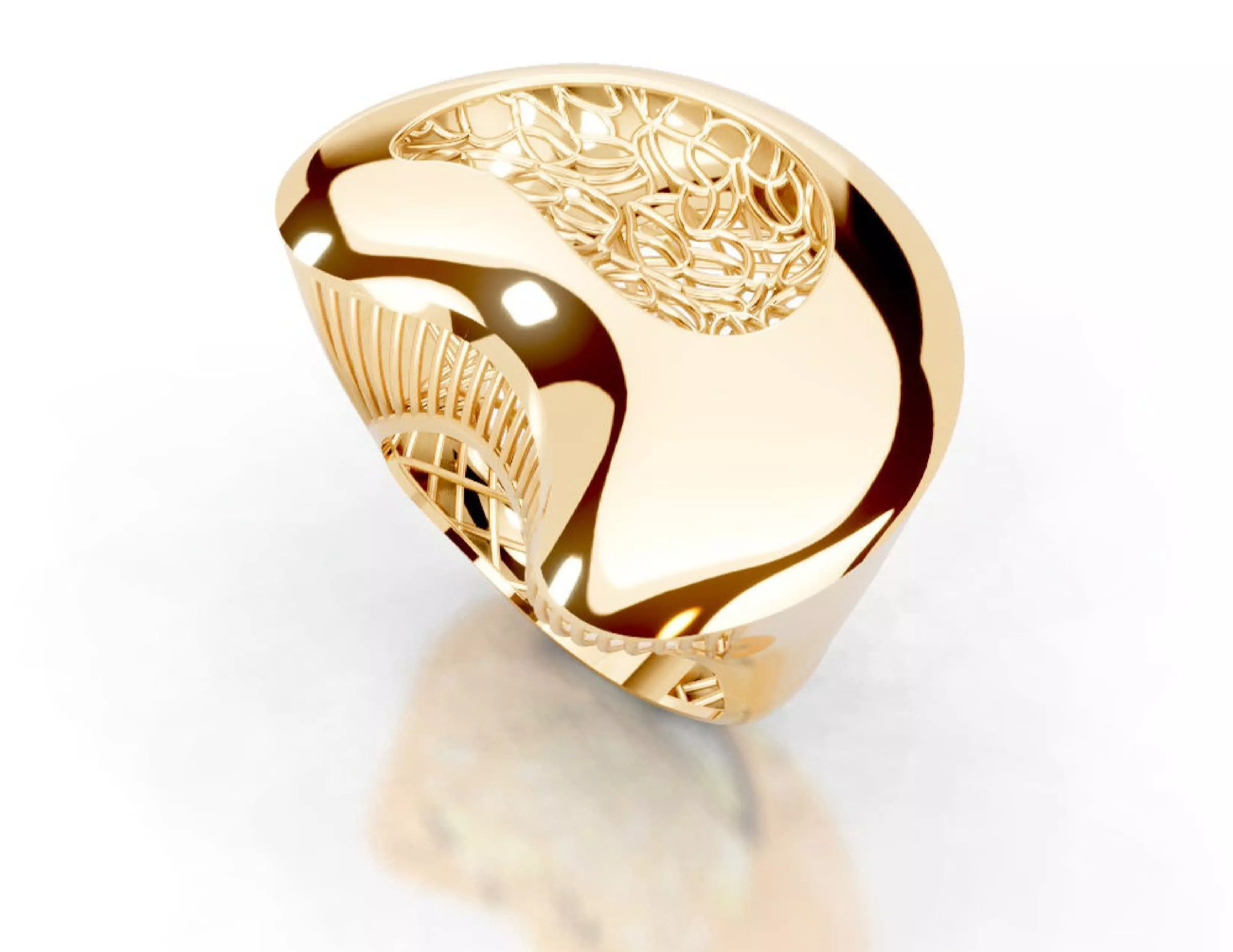 Turkey Style Gold Ring 3DM STL Files 3D print model 3D print model_32