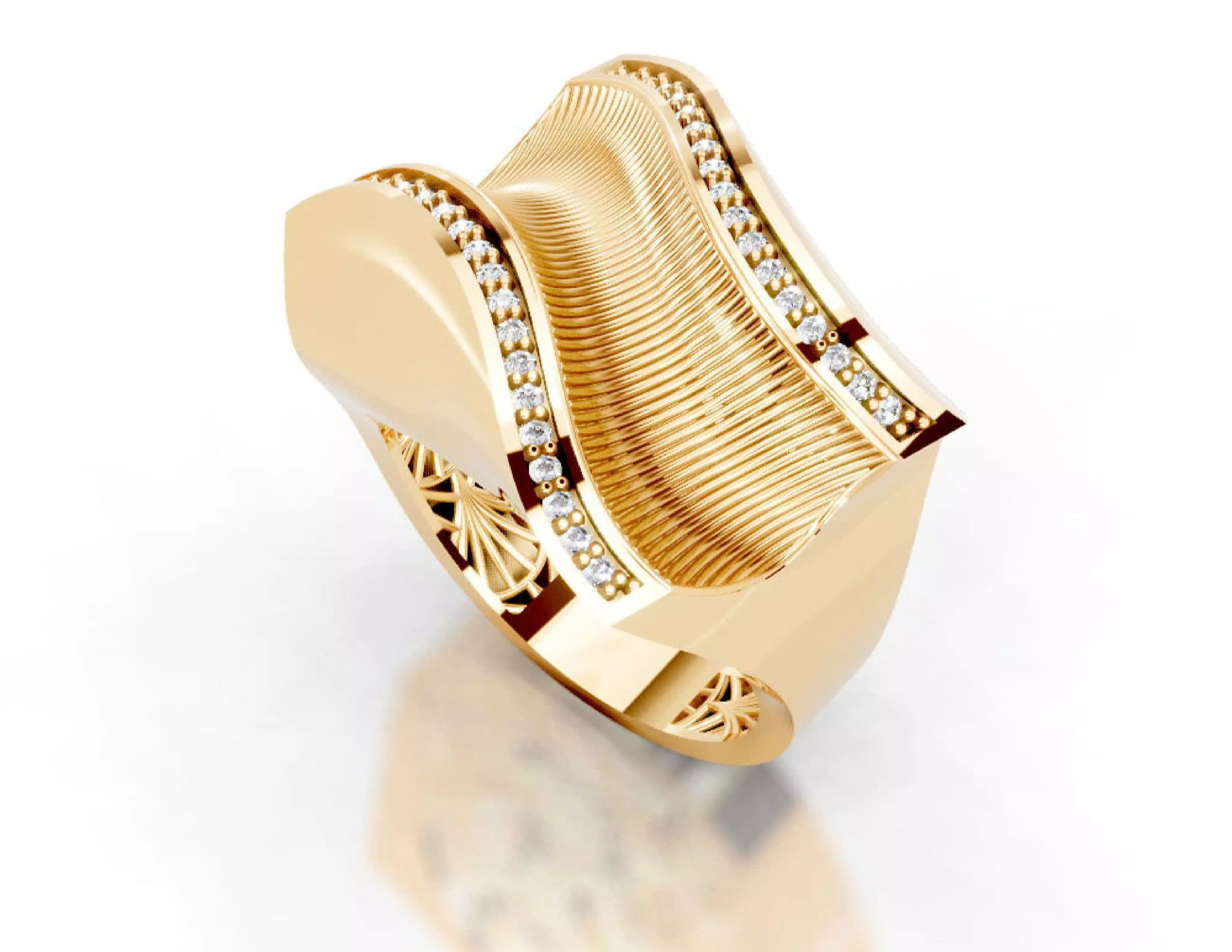 Turkey Style Gold Ring 3DM STL Files 3D print model 3D print model_14
