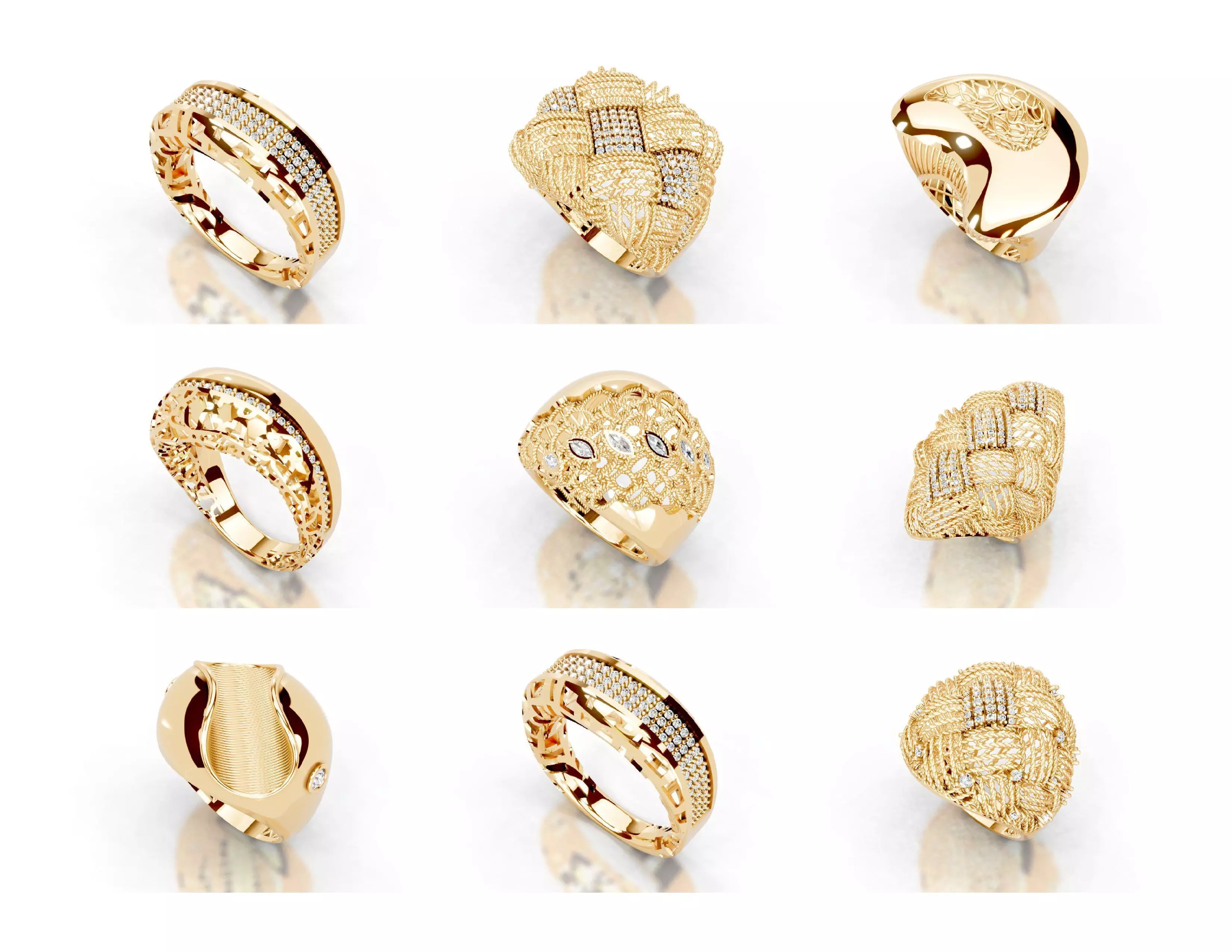 Turkey Style Gold Ring 3DM STL Files 3D print model 3D print model_2