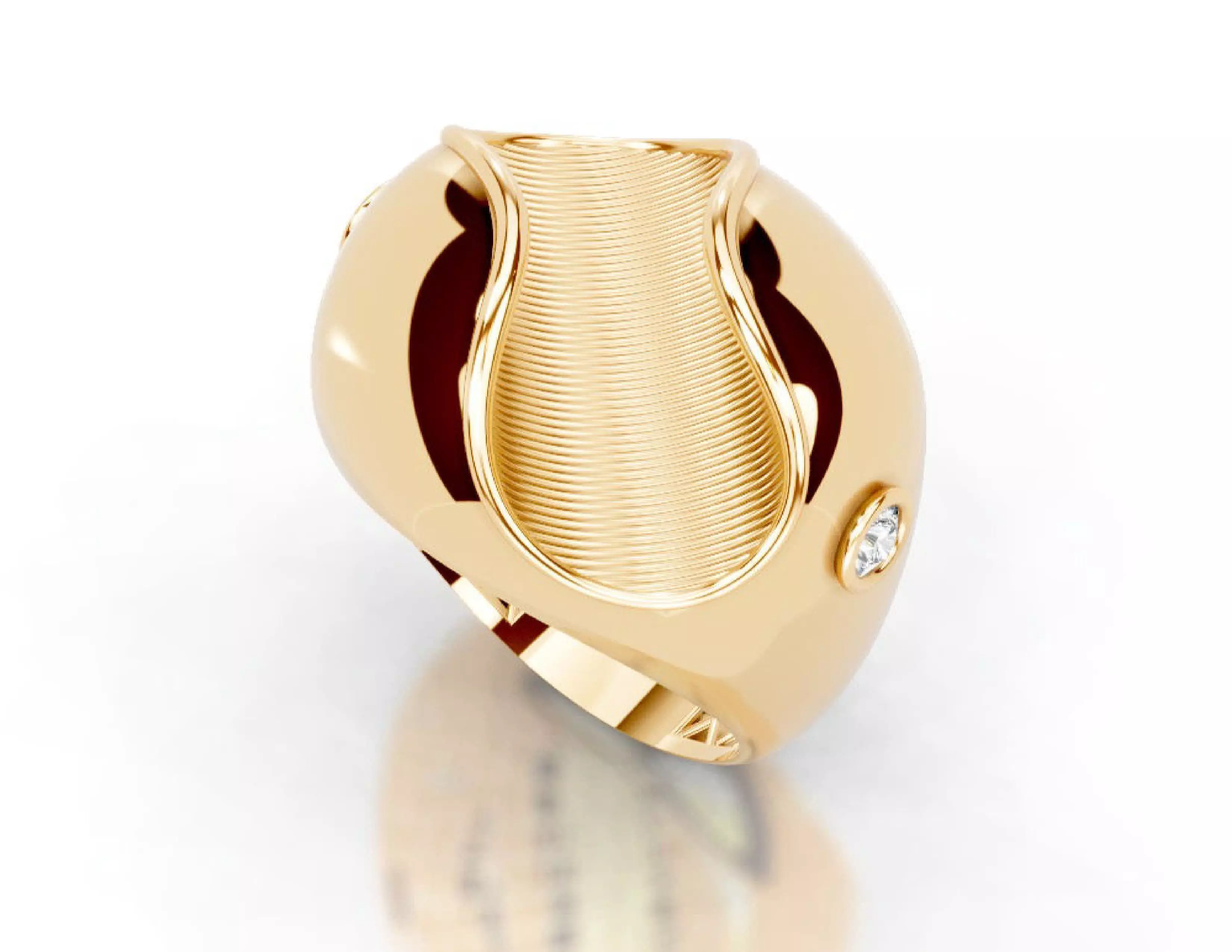 Turkey Style Gold Ring 3DM STL Files 3D print model 3D print model_24