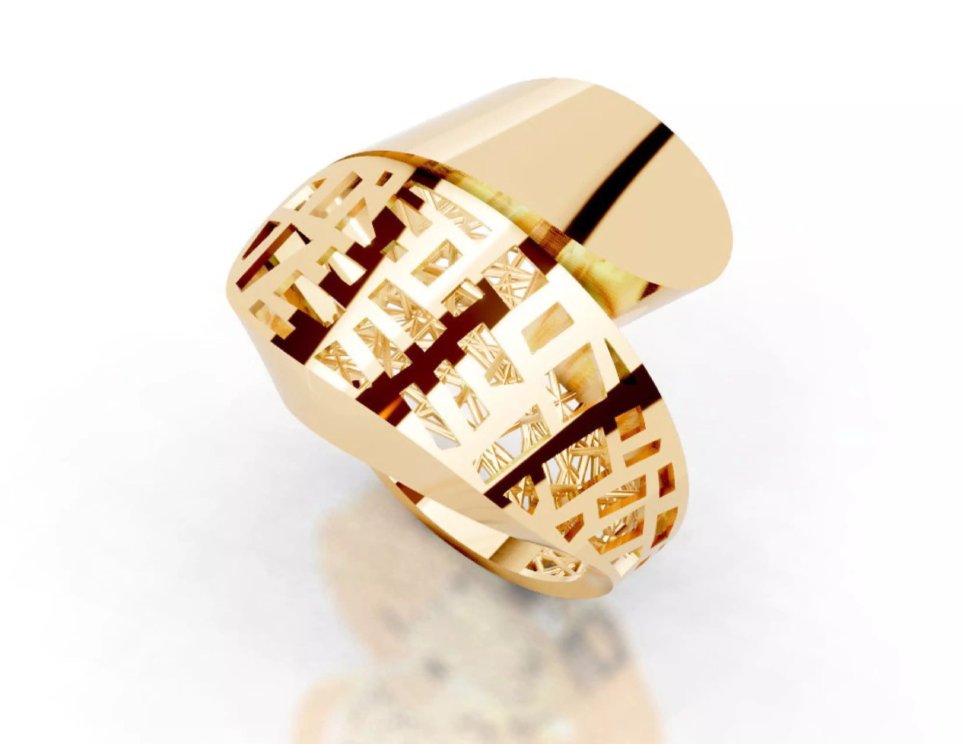 Turkey Style Gold Ring 3DM STL Files 3D print model 3D print model_16