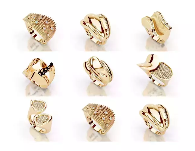Turkey Style Gold Ring 3DM STL Files 3D print model 3D print model