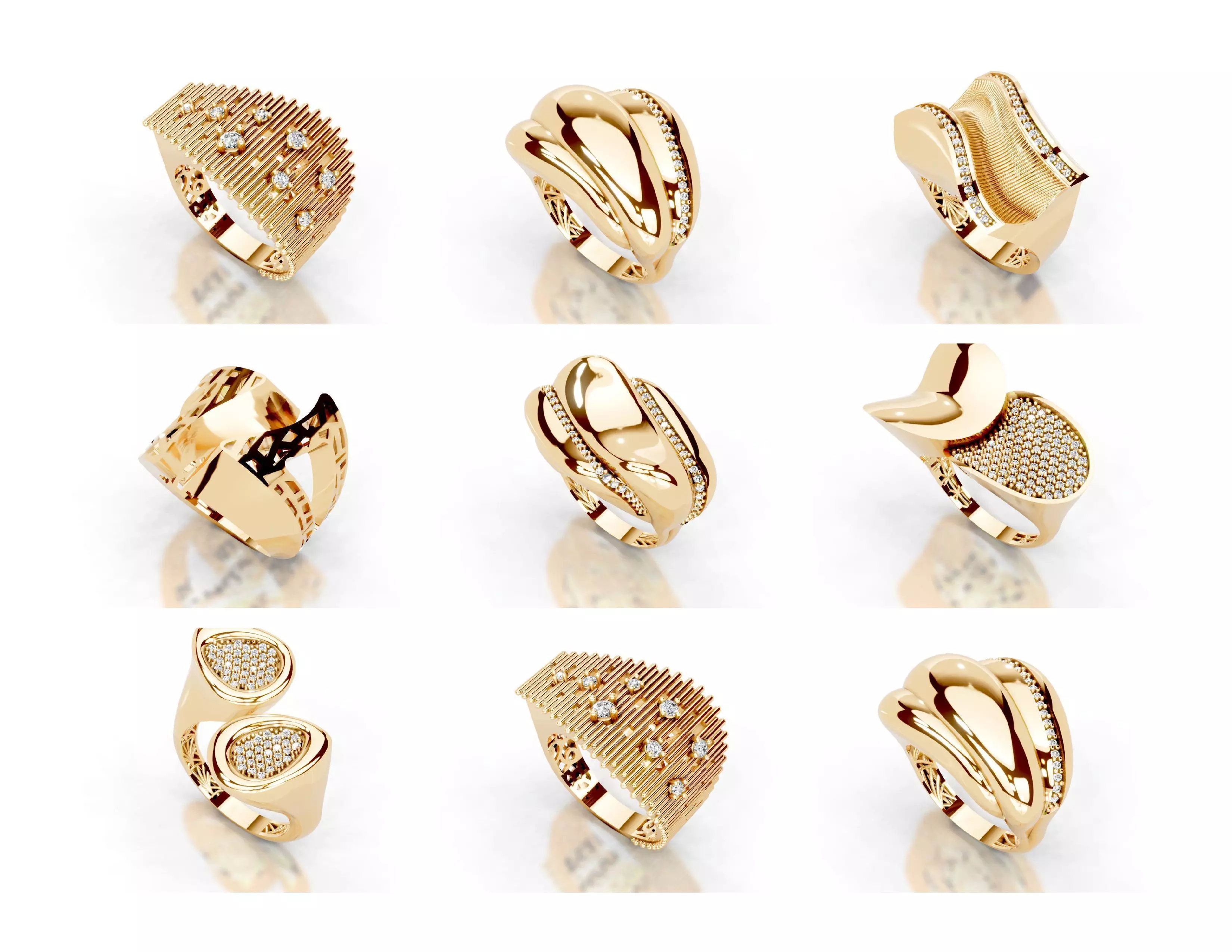 Turkey Style Gold Ring 3DM STL Files 3D print model 3D print model_0
