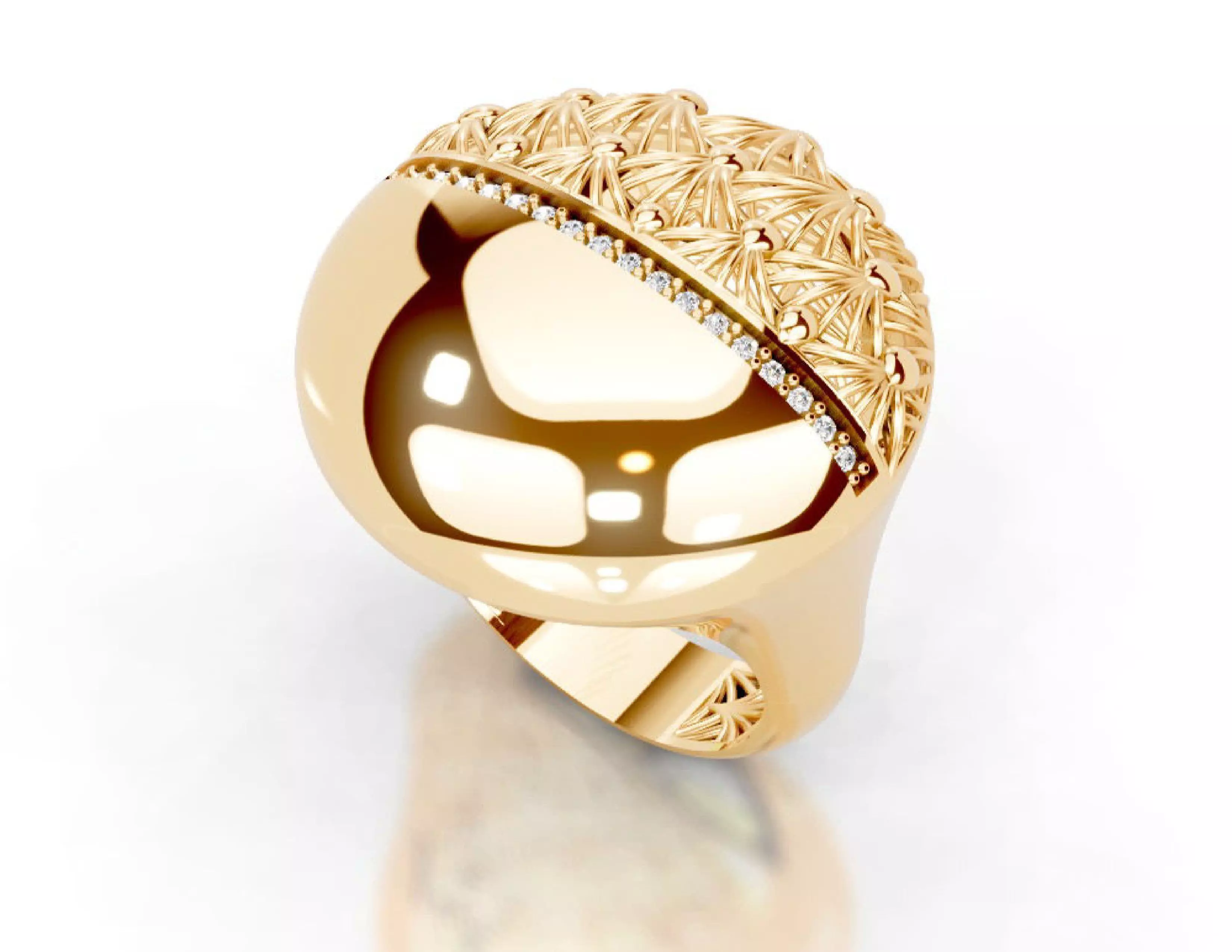 Turkey Style Gold Ring 3DM STL Files 3D print model 3D print model_22