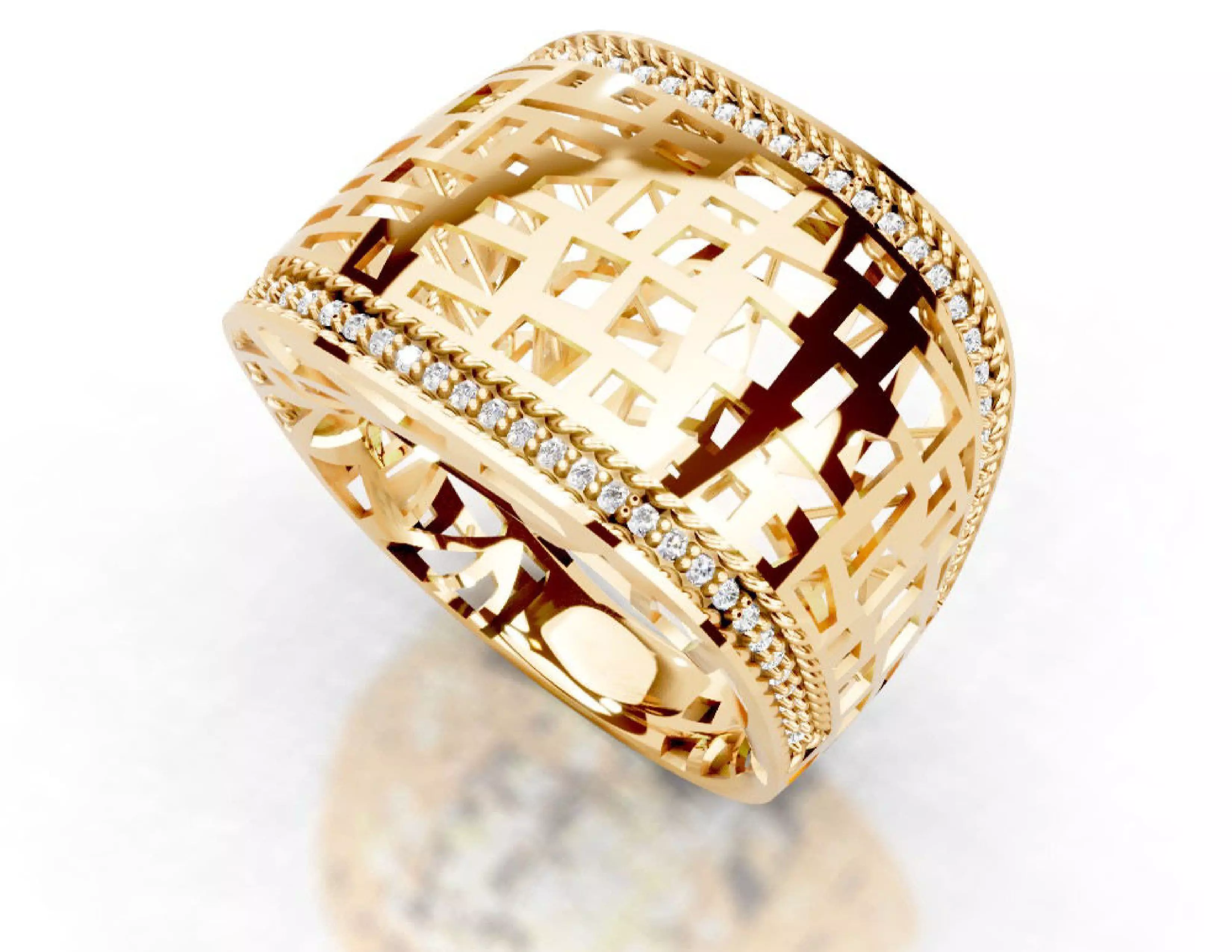 Turkey Style Gold Ring 3DM STL Files 3D print model 3D print model_4