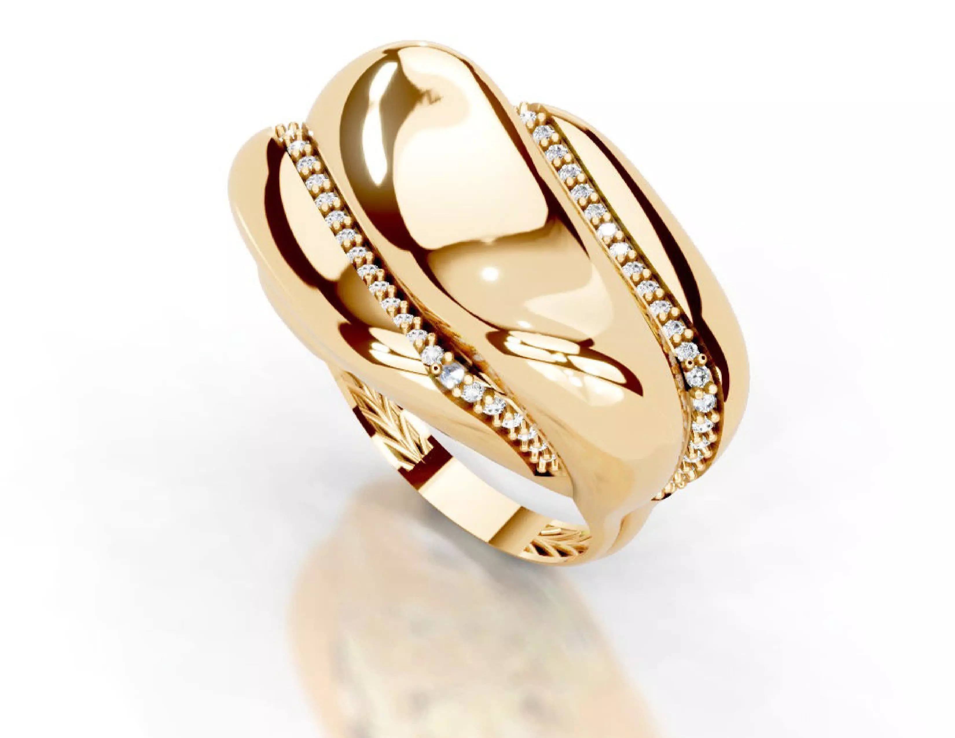 Turkey Style Gold Ring 3DM STL Files 3D print model 3D print model_10