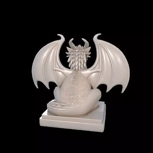 2045 Menacing Fairytale Dragon in Ivory magic 3D print model_6
