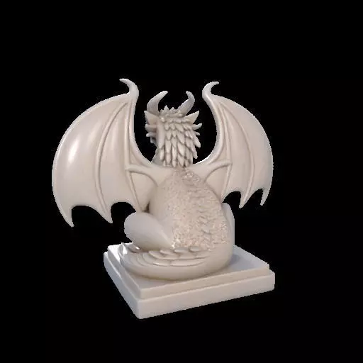2045 Menacing Fairytale Dragon in Ivory magic 3D print model_9