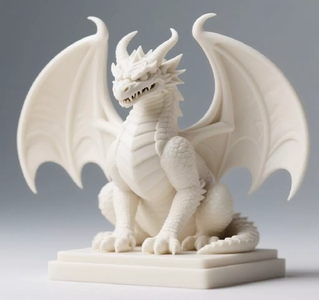 2045 Menacing Fairytale Dragon in Ivory magic 3D print model_30