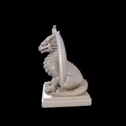 2045 Menacing Fairytale Dragon in Ivory magic 3D print model_16