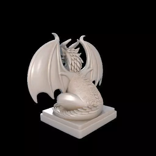 2045 Menacing Fairytale Dragon in Ivory magic 3D print model_11