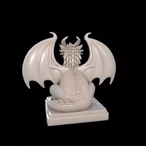 2045 Menacing Fairytale Dragon in Ivory magic 3D print model_8