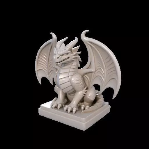2045 Menacing Fairytale Dragon in Ivory magic 3D print model_20
