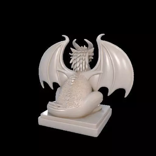 2045 Menacing Fairytale Dragon in Ivory magic 3D print model_5