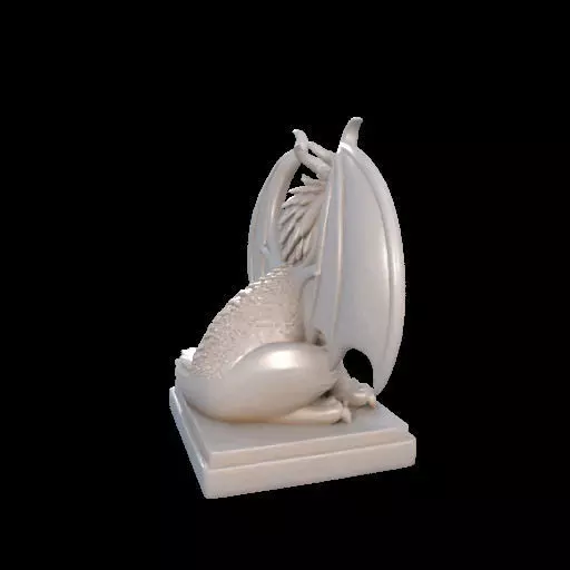 2045 Menacing Fairytale Dragon in Ivory magic 3D print model_29