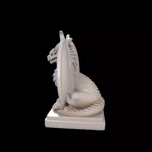 2045 Menacing Fairytale Dragon in Ivory magic 3D print model_15