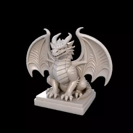 2045 Menacing Fairytale Dragon in Ivory magic 3D print model_21