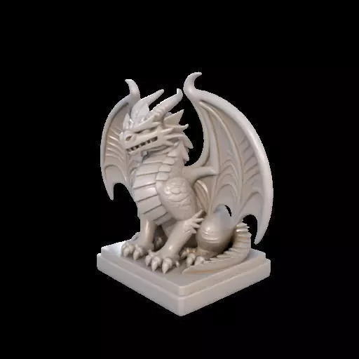2045 Menacing Fairytale Dragon in Ivory magic 3D print model_19