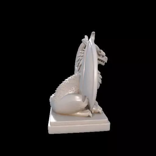 2045 Menacing Fairytale Dragon in Ivory magic 3D print model_28