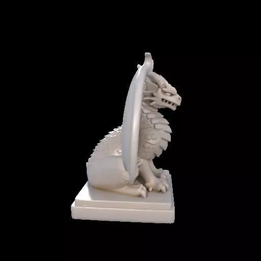 2045 Menacing Fairytale Dragon in Ivory magic 3D print model_27