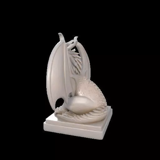 2045 Menacing Fairytale Dragon in Ivory magic 3D print model_14