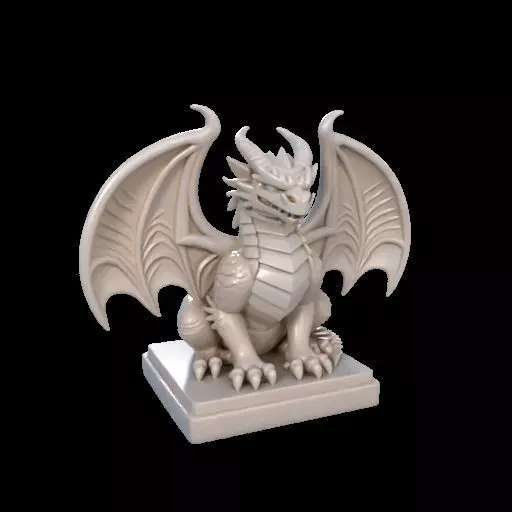 2045 Menacing Fairytale Dragon in Ivory magic 3D print model_12