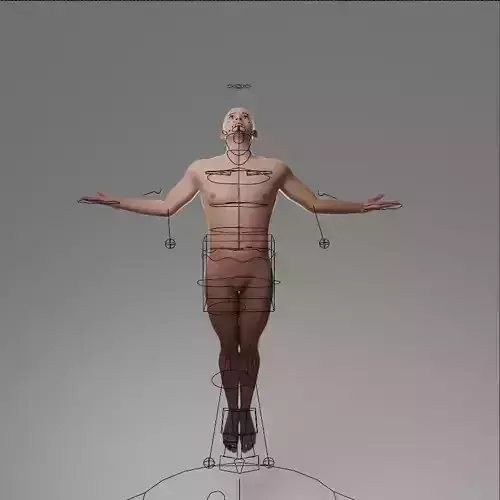 Realistic Rigged male character with IK and FK