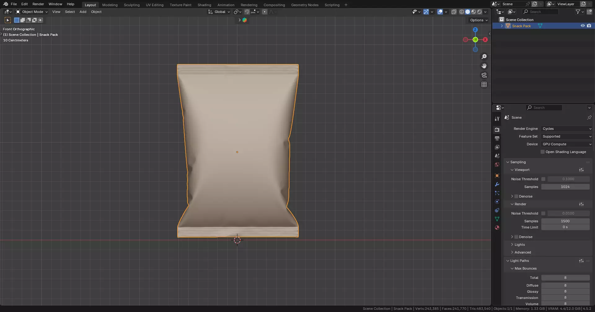 Snack Pack Mockup 3D model_4