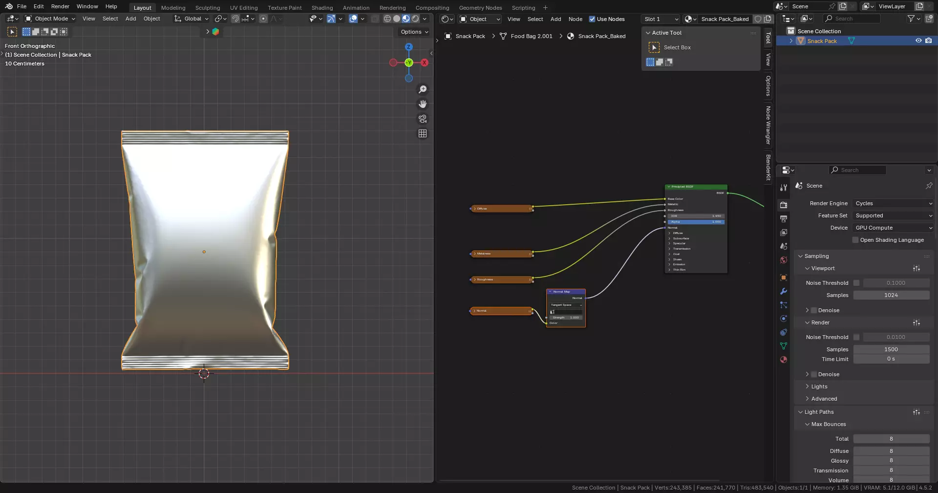Snack Pack Mockup 3D model_3