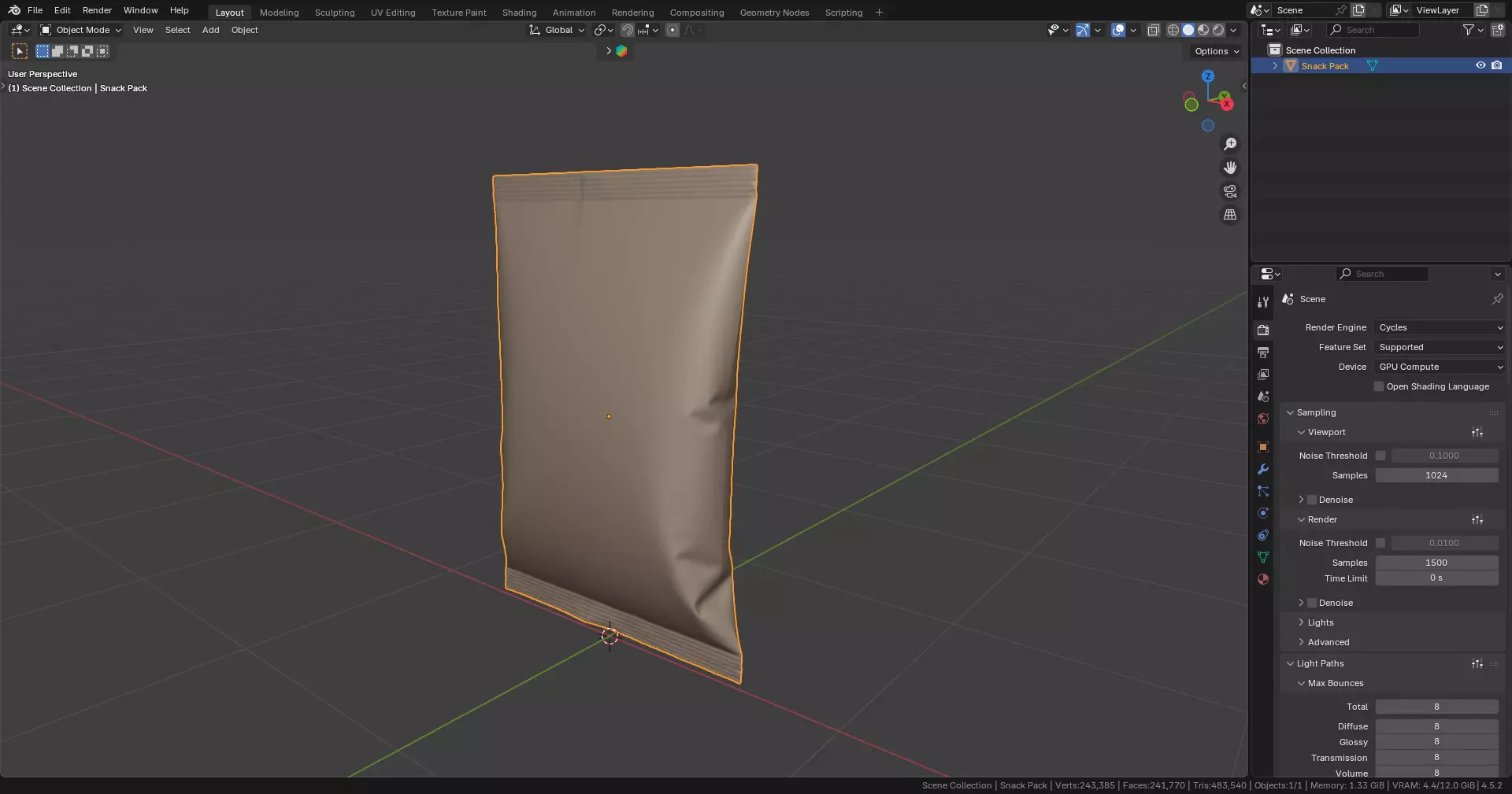 Snack Pack Mockup 3D model_5