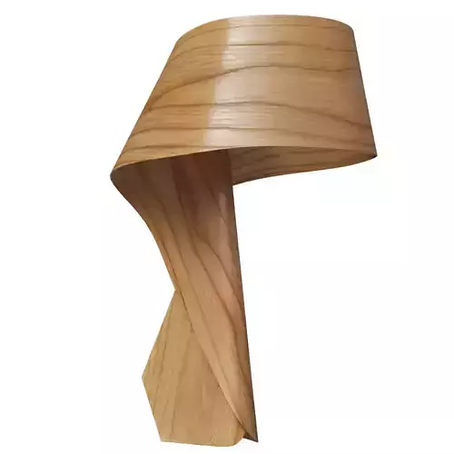 Twisted Wood Table Lamp