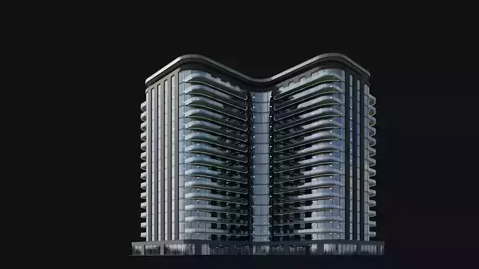 Crescent Horizon Towers 3D model