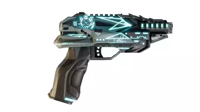 Sci-Fi Neon Weapons - SciFi Pistol Gun 2
