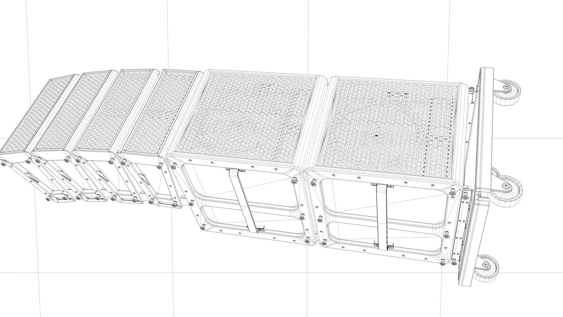 Compact Line Array Speaker System 3D model_5