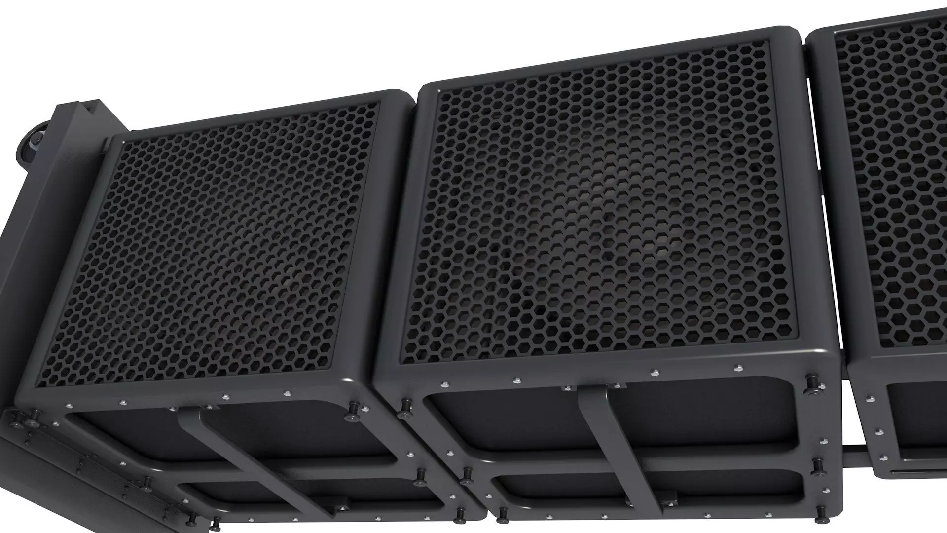 Compact Line Array Speaker System 3D model_2