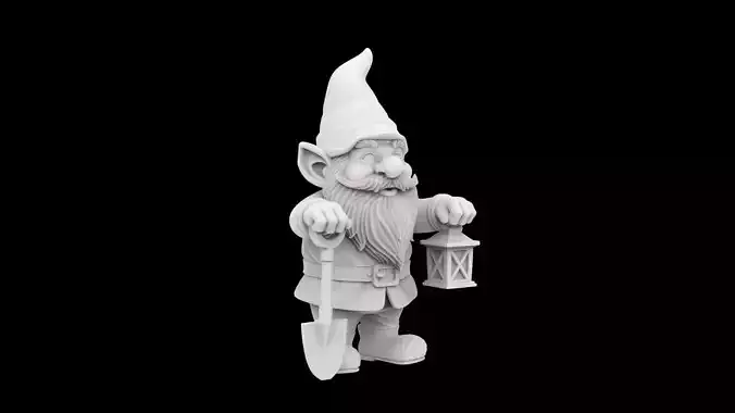 Garden Gnome Statue 3D Print Model