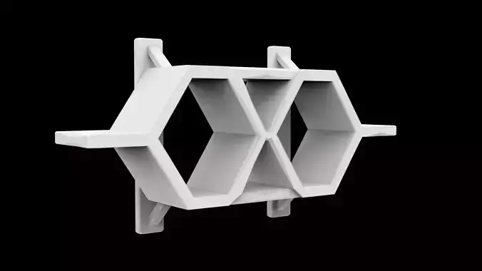 Geometric Shelf 3D Print Model