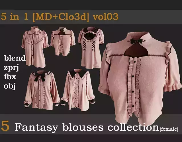 5 Fantasy blouses collection vol03