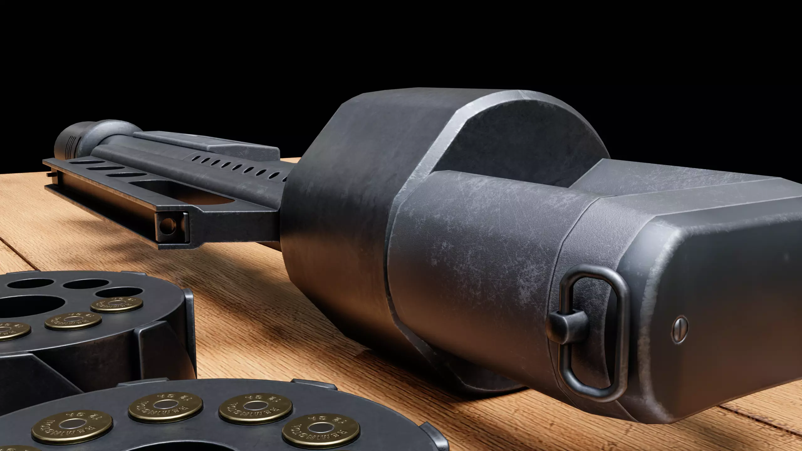 Pancor Jackhammer MK4 shotgun Low-poly 3D model_6