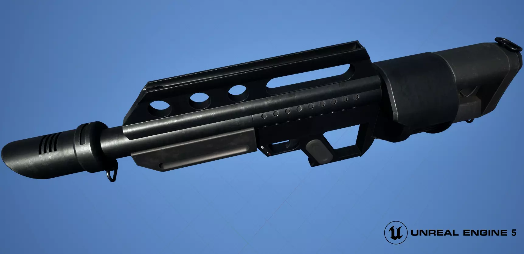 Pancor Jackhammer MK4 shotgun Low-poly 3D model_14