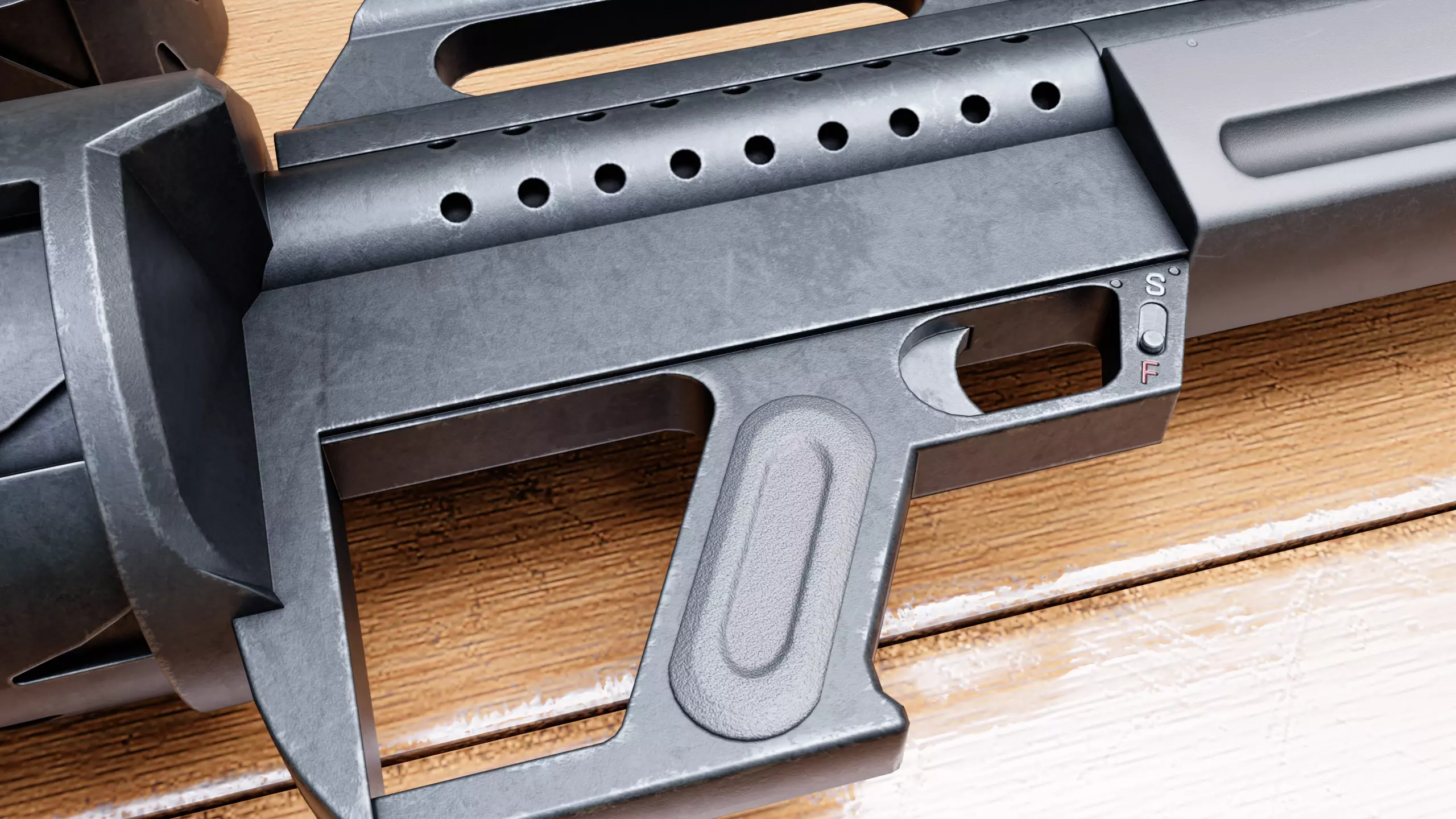 Pancor Jackhammer MK4 shotgun Low-poly 3D model_3