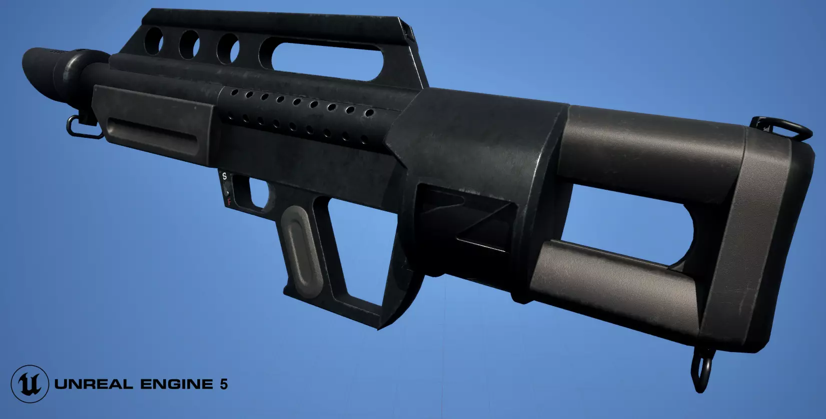 Pancor Jackhammer MK4 shotgun Low-poly 3D model_13
